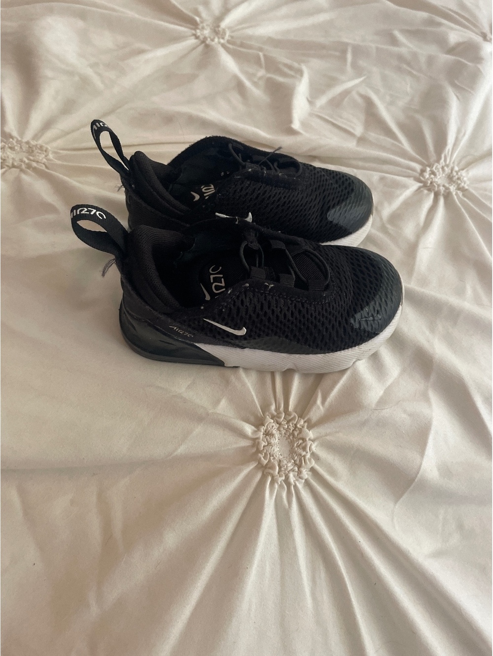 Nike Air Max 270 Black and White Kids' Sneakers Size US 7C